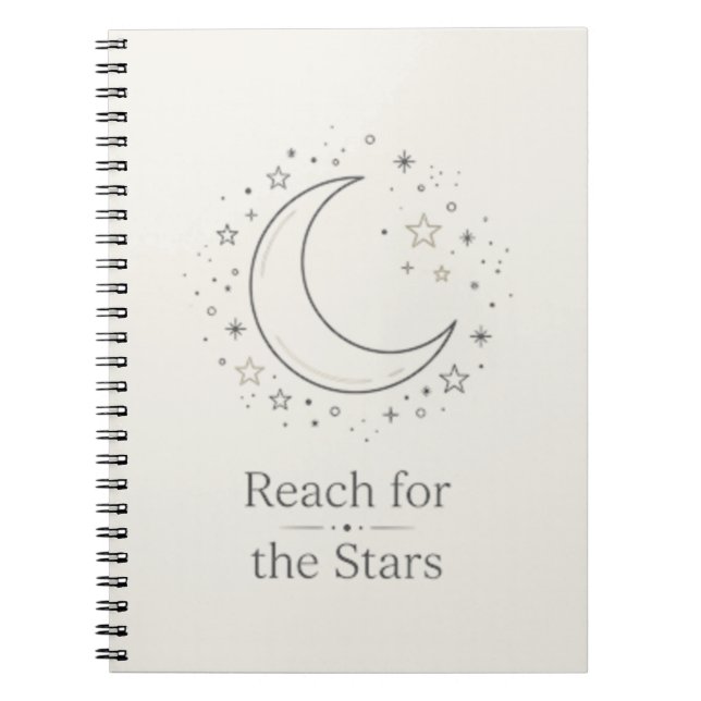 Reach For The Stars Moon Notebook (Front)