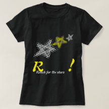Reach for the stars - on Black T-shirt