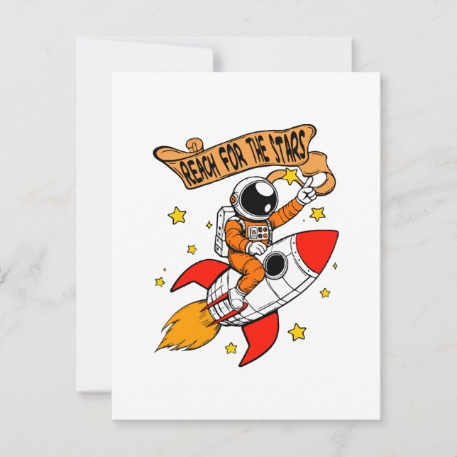Reach for the stars RSVP card (Front)