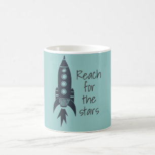Reach for the Stars Spaceship Coffee Mug