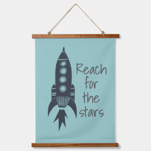 Reach for the Stars Spaceship Hanging Tapestry