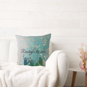 Reach for the stars throw pillow