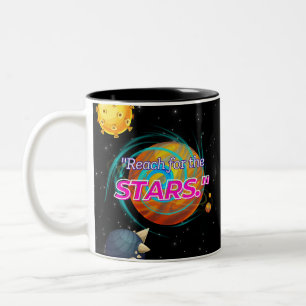 REACH FOR THE STARS Two-Tone COFFEE MUG