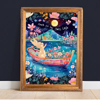 Reach for the Stars Woodland Bunny floral