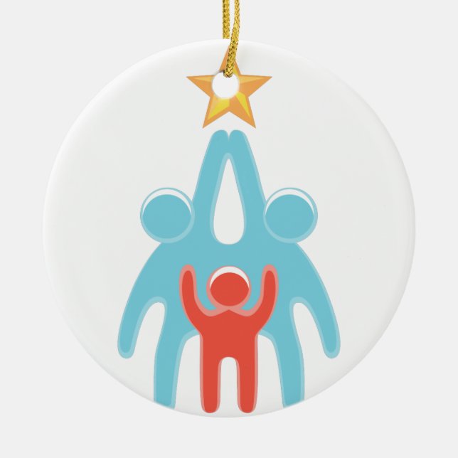 Reach for your dreams ceramic tree decoration (Front)