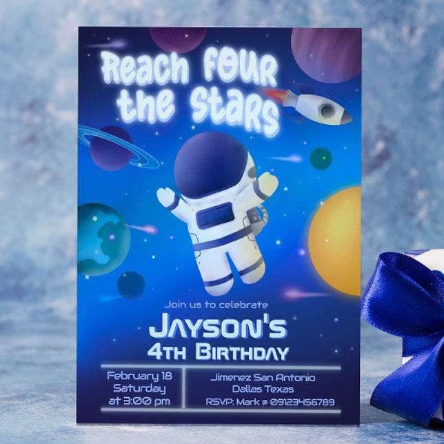 Reach Four the Stars - Outer Space  Invitation (Reach Four the Stars - Outer Space Invitation)