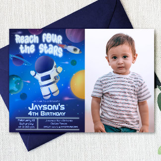Reach Four the Stars - Outer Space Invitation