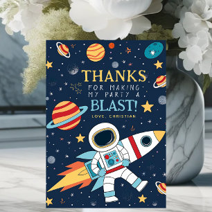Reach Four the Stars Space Birthday Thank You Card