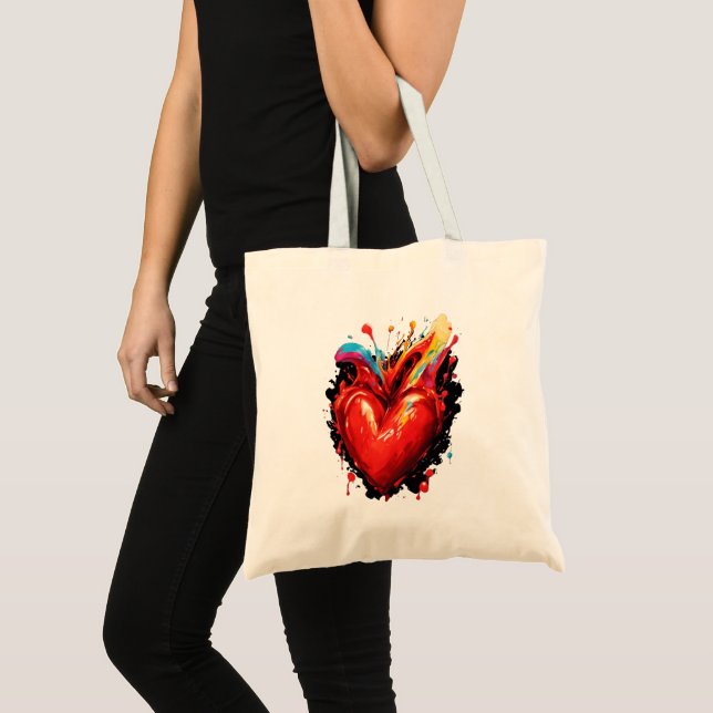 Reach Her With Your Heart Tote Bag (Front (Product))