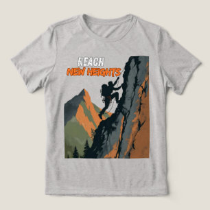Reach New Heights – Climbing Day Tribute Tri-Blend Shirt