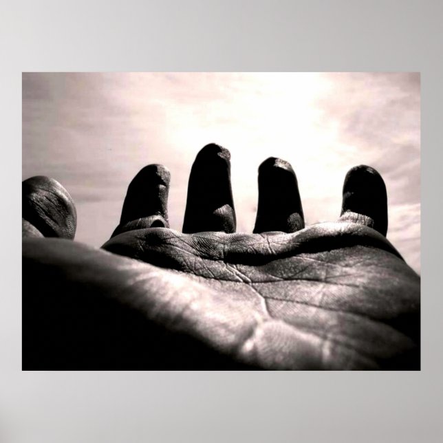 Reach out hand spiritual by healing love poster (Front)