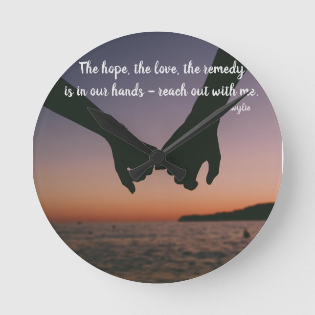 Reach Out With Me Round Clock (Front)
