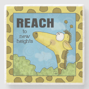 Reach to New Heights Giraffe Stone Coaster