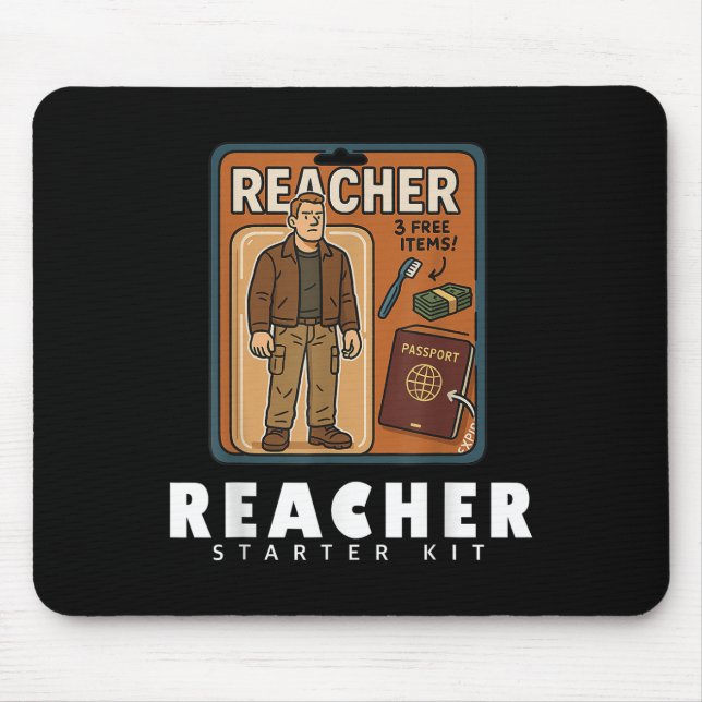 Reacher-inspired Starter Kit Design  Mouse Mat (Front)