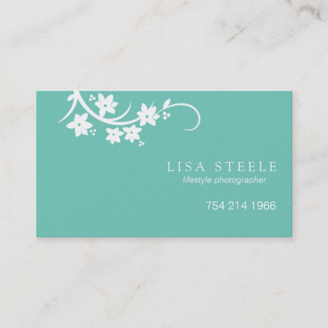 Reaching Flowering Stem Business Card (Front)
