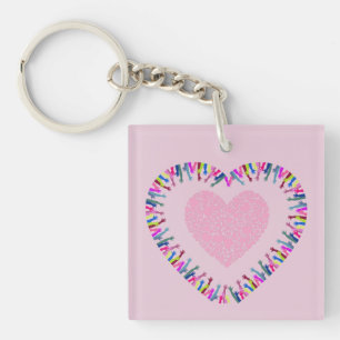 Reaching for Love Key Ring