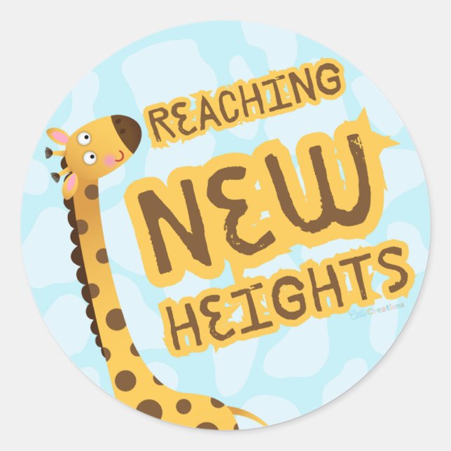 Reaching New Heights Classic Round Sticker (Front)