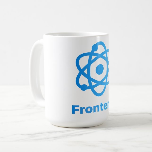 React Front-end Coffee Mug (Front Left)