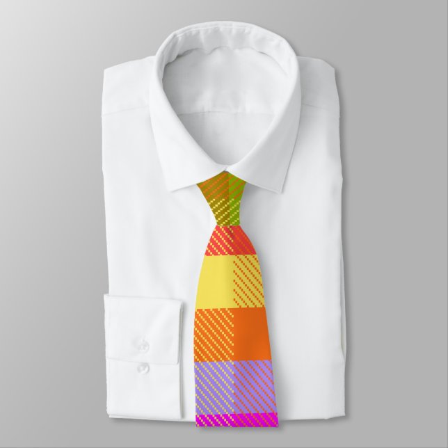 Reactive Plaid CR Tie (Tied)
