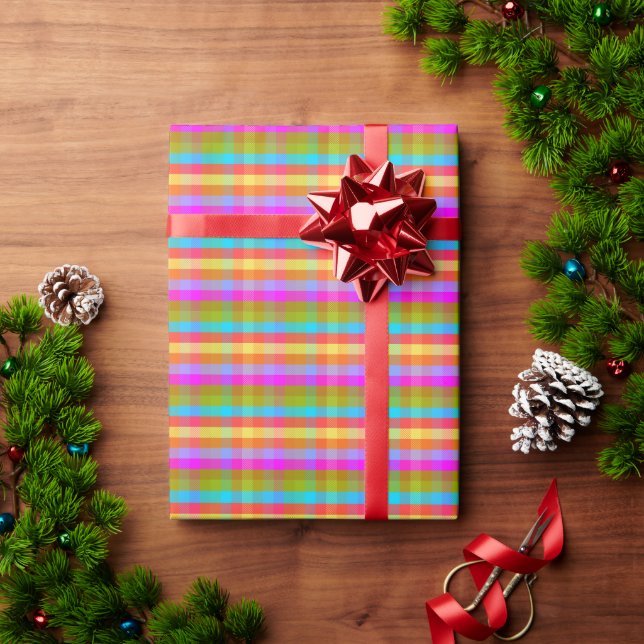 Reactive Plaid CR Wrapping Paper (Holiday Gift)