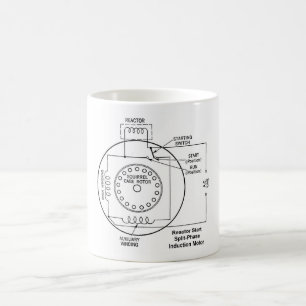 Reactor Start Split-Phase Induction Motor Diagram  Coffee Mug