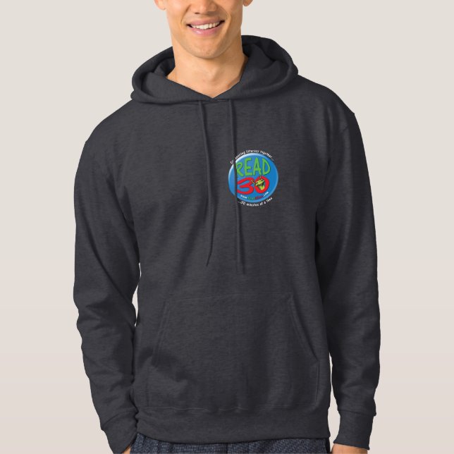 Read3Zero Adult Hoodie (Grey) (Front)