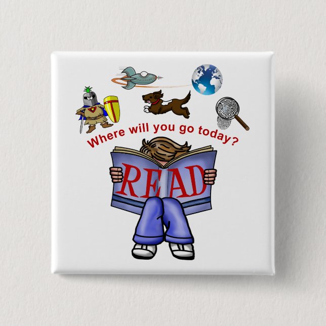 Read 15 Cm Square Badge (Front)