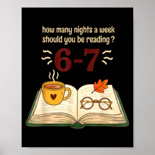 Read 6–7 Nights Funny Reading Poster