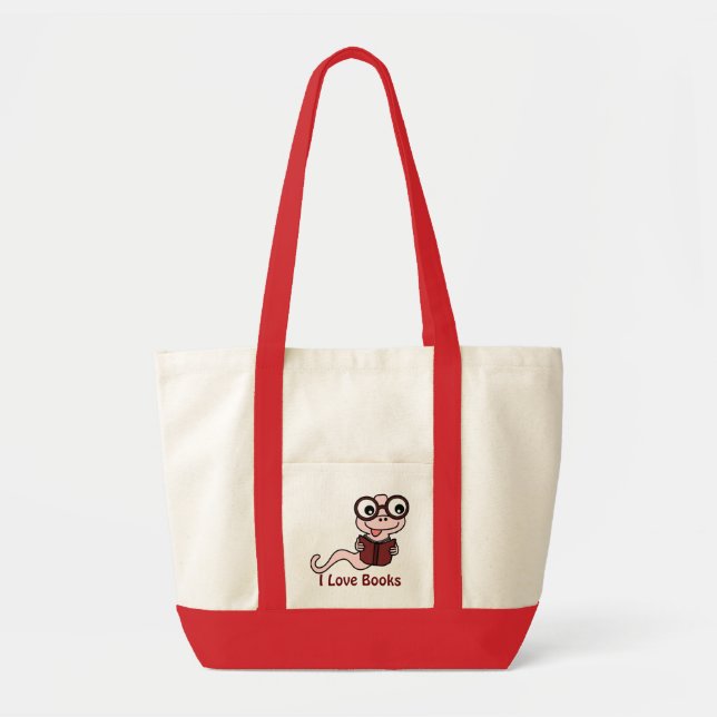 Read a Book Month: I Love Books Tote Bag (Front)