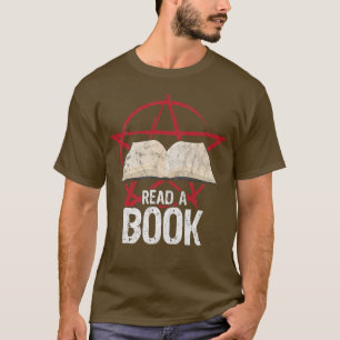 Read a Book Pentagram Satan Occult Goth Satanic  T-Shirt