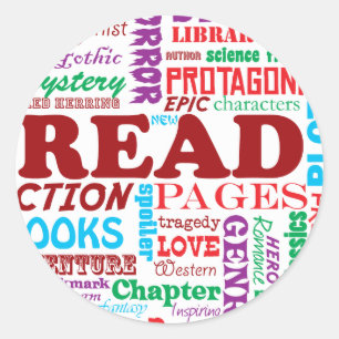 Read all about it! classic round sticker