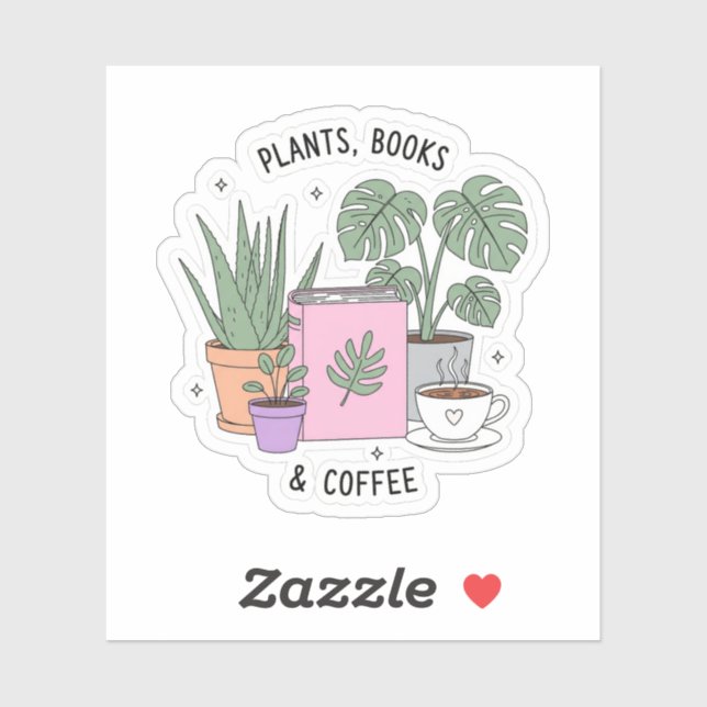 Read and Grow Sticker Set – Cute Plants Reading B (Sheet)