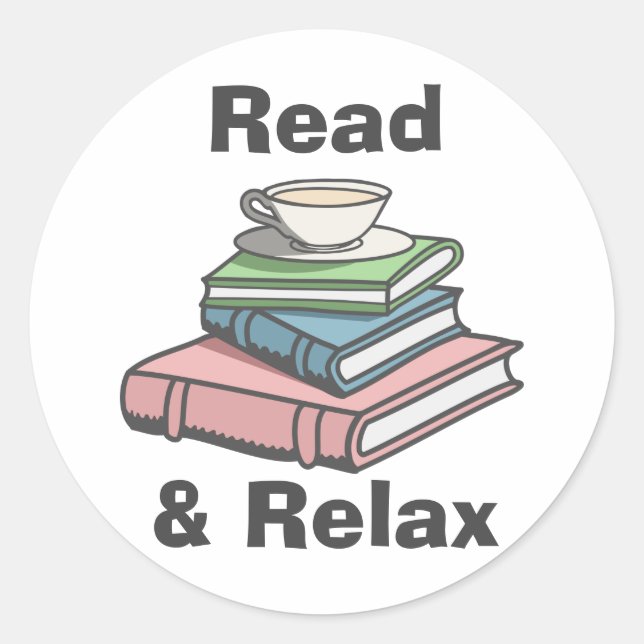 Read and Relax Classic Round Sticker (Front)