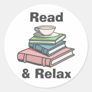 Read and Relax Classic Round Sticker