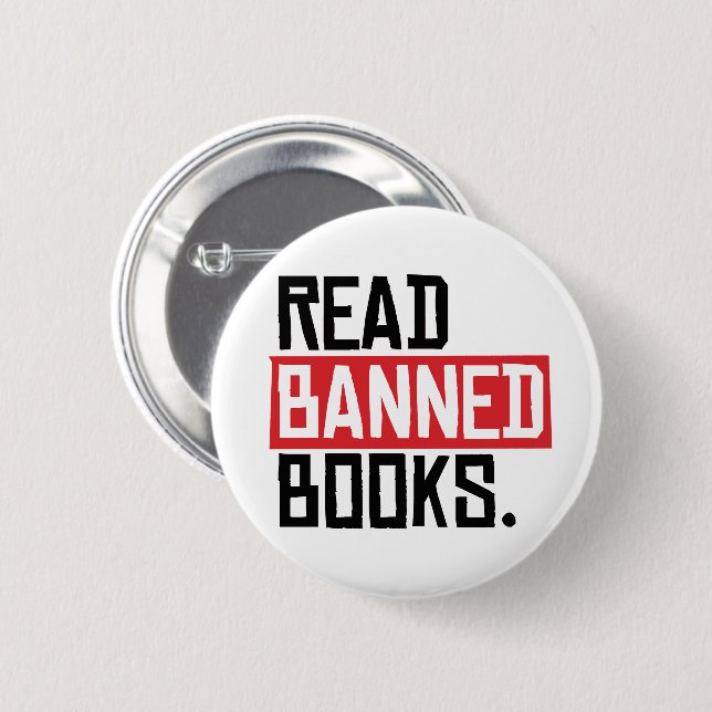 Read Banned Books 6 Cm Round Badge (Front & Back)