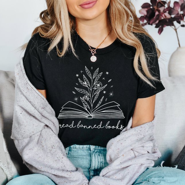 Read Banned Books Blooming Floral Book T-Shirt (Creator Uploaded)