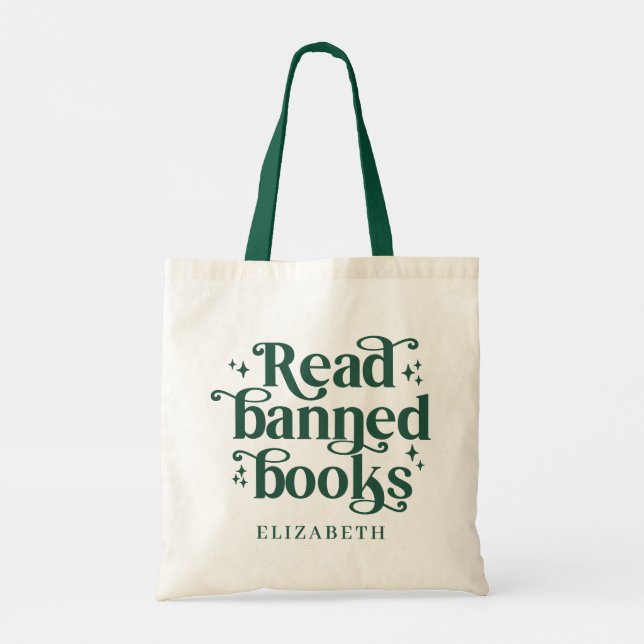 Read Banned Books Book Lover's Gift Tote Bag (Back)