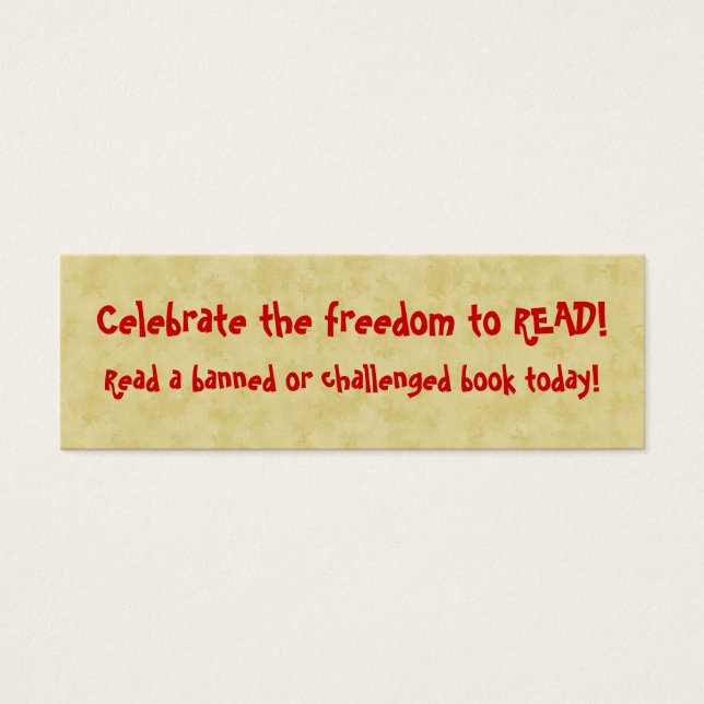 Read banned books Bookmarks (Front)