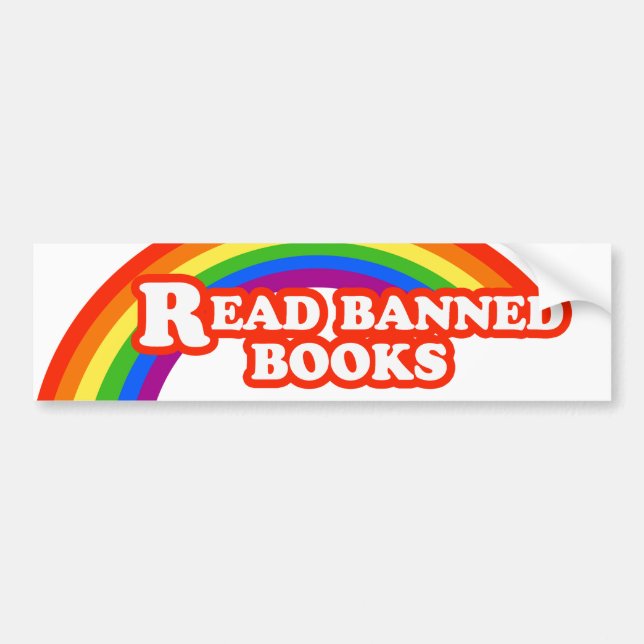 Read banned books bumper sticker (Front)