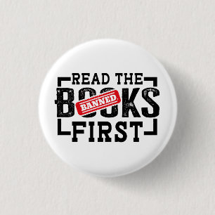 Read Banned Books First Funny Book Lovers 3 Cm Round Badge