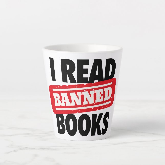 Read Banned Books Latte Mug (Front)
