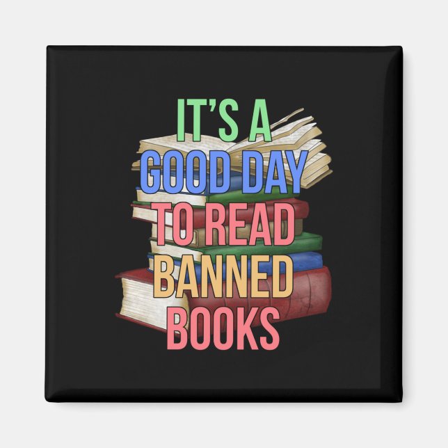 Read Banned Books Librarian Bookworm Book Reader Magnet (Front)