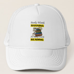 Read Banned Books Librarian Bookworm Book Reader Trucker Hat