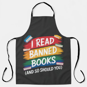 read banned books librarian week apron