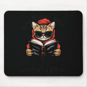 Read Banned Books Pet Cats Fight Evil Read Banned Mouse Mat