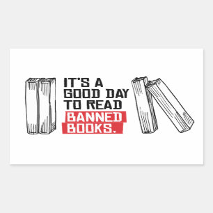 Read Banned Books Rectangular Sticker