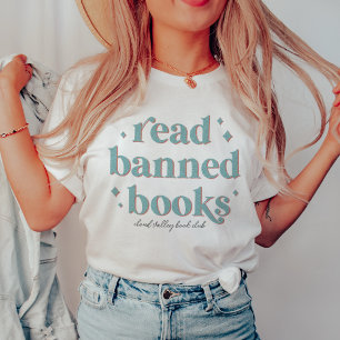 Read Banned Books Retro Lettering Personalised T-Shirt