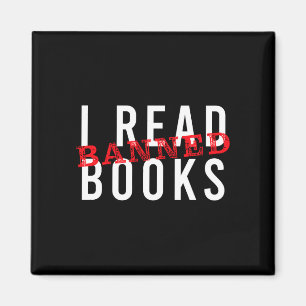 Read banned books teacher reading school book magnet