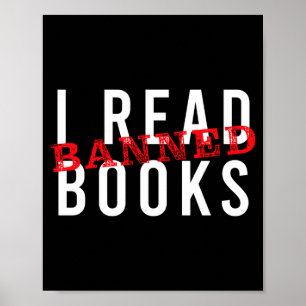 Read banned books teacher reading school book poster