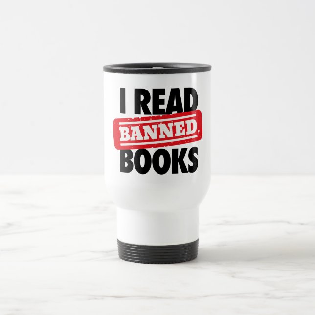 Read Banned Books Travel Mug (Center)